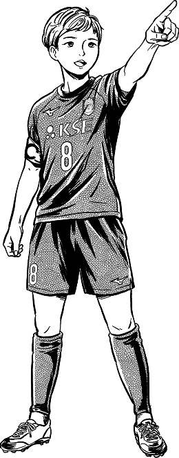 友近真那選手の全身イラスト