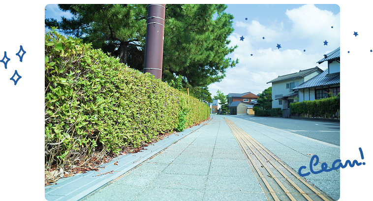 出雲大社周辺の街並みを眺める選手たち